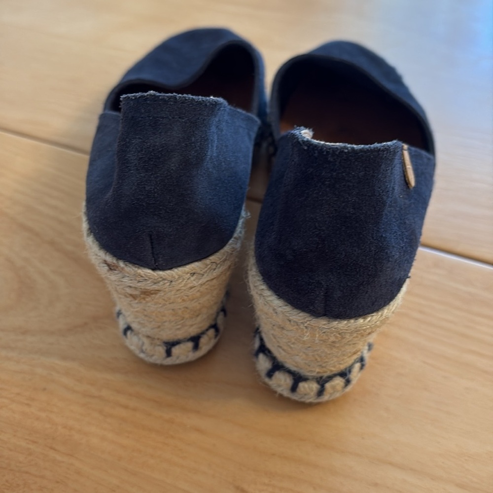 Verbenas Women's Carmen Navy Suede Espadrille Wedge Slip-On Shoes. Size 39 - Picture 5 of 10